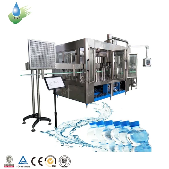 Líquido automático Agua mineral pura Jugo de fruta Refrescos carbonatados Máquina embotelladora de procesamiento Pet/Lavado de botellas de vidrio Llenado Máquina taponadora y envasadora