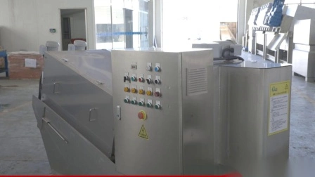 Máquina de deshidratación de lodos con prensa de tornillo para pretratamiento de aguas residuales