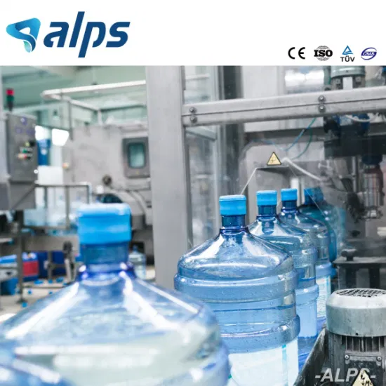 Línea de producción automática de planta embotelladora de agua potable mineral pura, máquina llenadora de botellas de 3 a 5 galones para barril dispensador de 12L / 15L / 20L