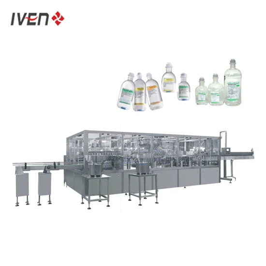 Máquina automática de llenado y sellado de botellas de PP, línea de producción de Bfs de botellas de plástico para fluidos IV